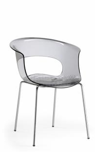 Дизайнерски стол прозрачно сив